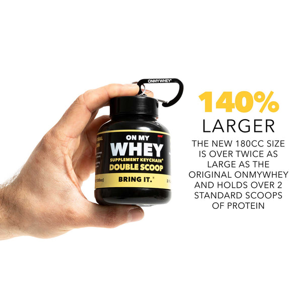 Introducing the Gold Standard Mini-Whey Protein Keychain (Double